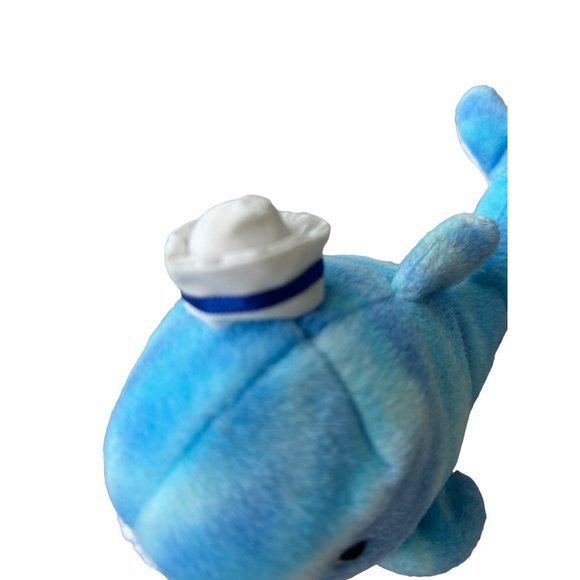 Ty Captain the Whale Beanie Baby 2004 8” x 5” Blue White Handmade China Vintage - Picture 17 of 17